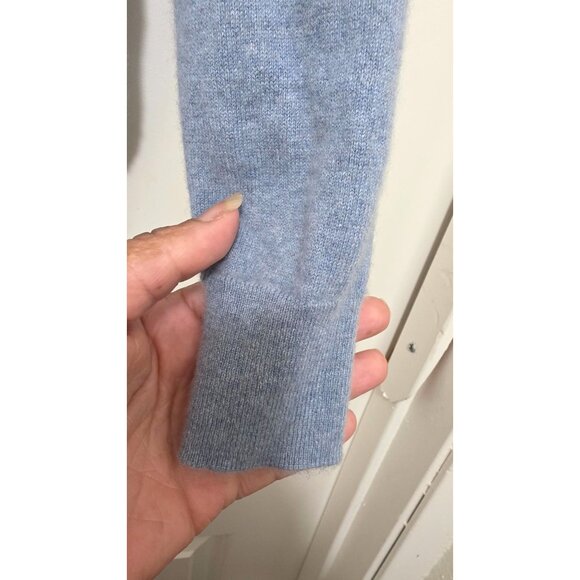 Quince Womens 100% Mongolian Cashmere Sweater Pullover Crewneck Light Blue Size - Picture 4 of 7